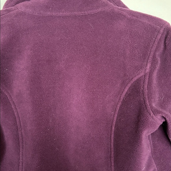 Columbia Fleece Zip Up Jacket Women’s M Purple Full Zip - Picture 6 of 8
